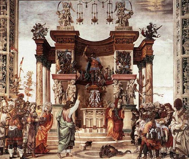 LIPPI, Filippino St Philip Driving the Dragon from the Temple of Hieropolis oil painting image